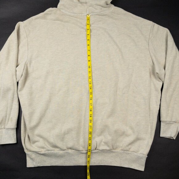 Polo Ralph Lauren Logo Hoodie Men's XL The Big Fit Beige Over-Dyed Fleece - Picture 11 of 14